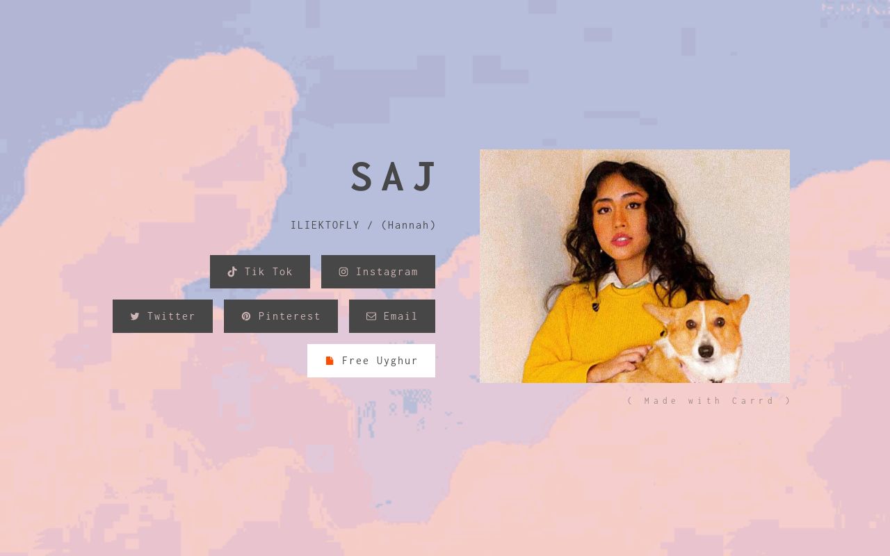 Carrd profile picture for @saj